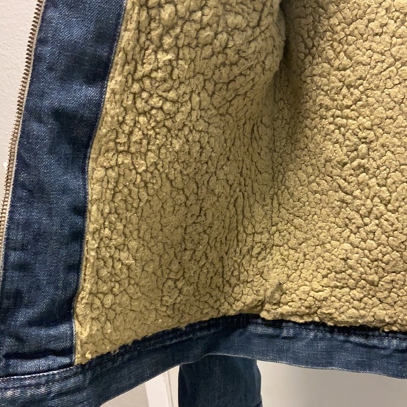 Winter Denim Jacket 100% Cotton 7 for All Mankind zipper closure insulation - Picture 8 of 10